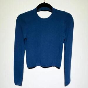 Stylish RE:NAMED Crop Top Sweater in Blue